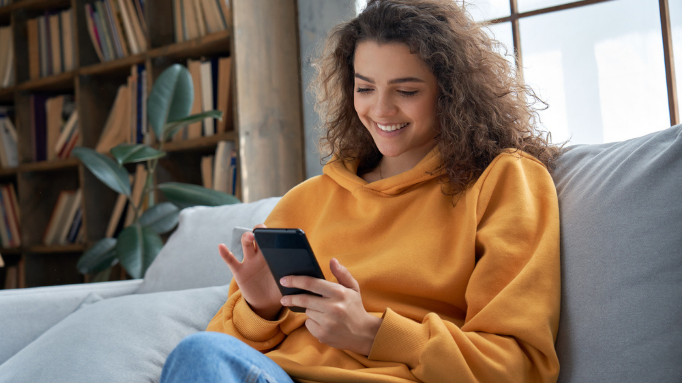 young girl on her cell phone
