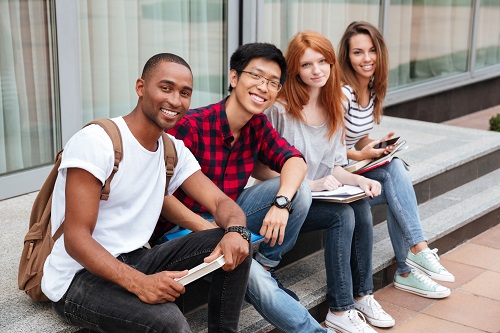 group of teenagers smiling